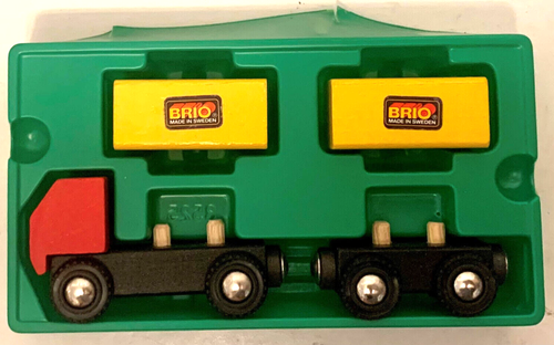 Brio Wooden Semi Truck With Trailer #33525 Railway Accessory New In Box 1980s - Picture 2 of 15