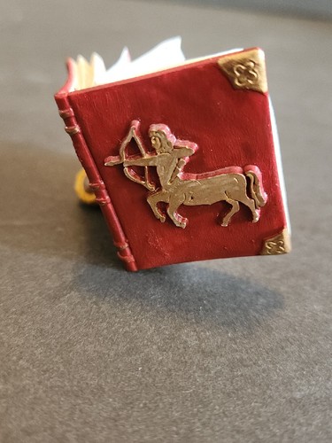 Miniature RR Hill Bear Holding SAGITARIUS Book 2" England Pics/Desc - Picture 4 of 7