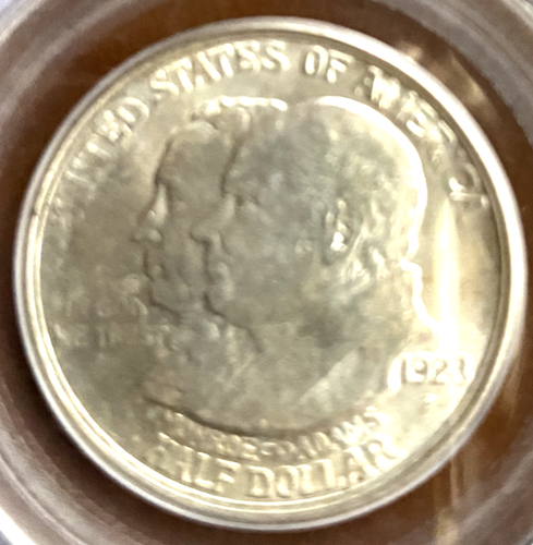 1923 -S MONROE 50C COMMEMORATIVE PCGSMS62 BRILLIANT UNCIRCULATED - Picture 2 of 6