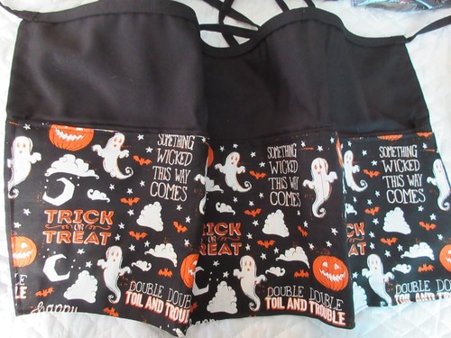 Halloween Ghost Pumpkin Server Apron Waitress Apron Name Free Diner Lady Pizazz