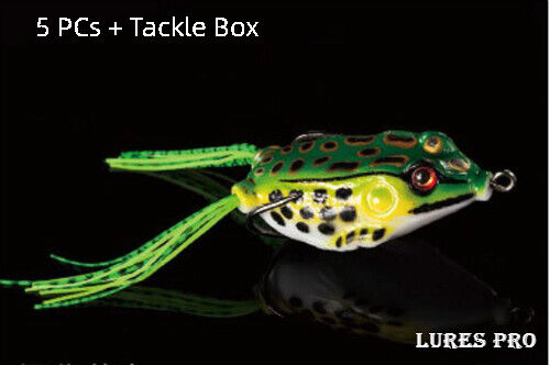 5 Frogs Fishing Lures Large Frog Topwater Crankbait Bait Tackle 1/2 oz 2-3/8" - Picture 5 of 10