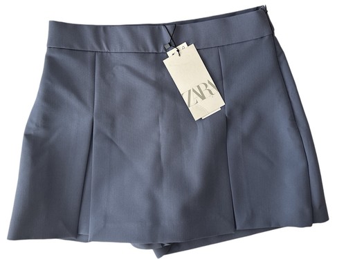 Zara Skirt Short Women Small blue Modern Zip Slowfashion Corpcore New
