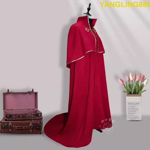 Game Identity V Cosplay Costume Long Red Cape Handmade Halloween Party Outfits - Picture 3 of 8