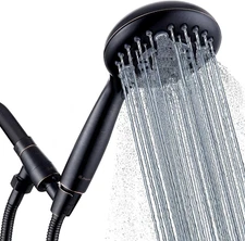 Handheld Shower Head High Pressure 6 Spray Settings, Detachable Hand Held Shower