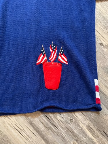 The Quacker Factory Patriotic Flag Sweater “Election / July 4th / Labor” Size M - Picture 5 of 7