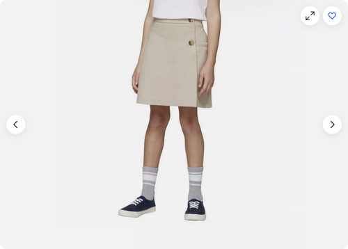 French Toast GIRLS 2PK Skort ELASTIC ON WAIST FRONT POCKET(KHAKI L 10/12)NWT - Picture 4 of 4