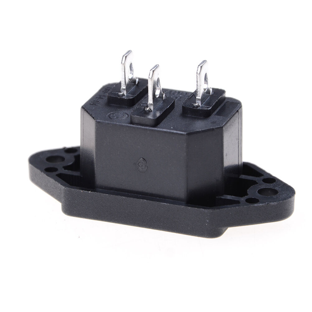 5Pcs IEC 320 C14 Male Plug Panel AC 250V 10A Power Inlet Sockets Connectors, - Bild 4 von 6