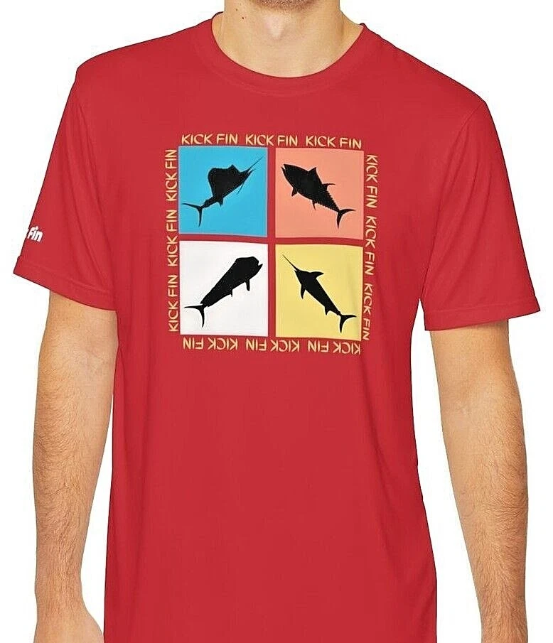 Lightweight Moisture Wicking Short Sleeve Fishing T-Shirt By Kick Fin Sportswear