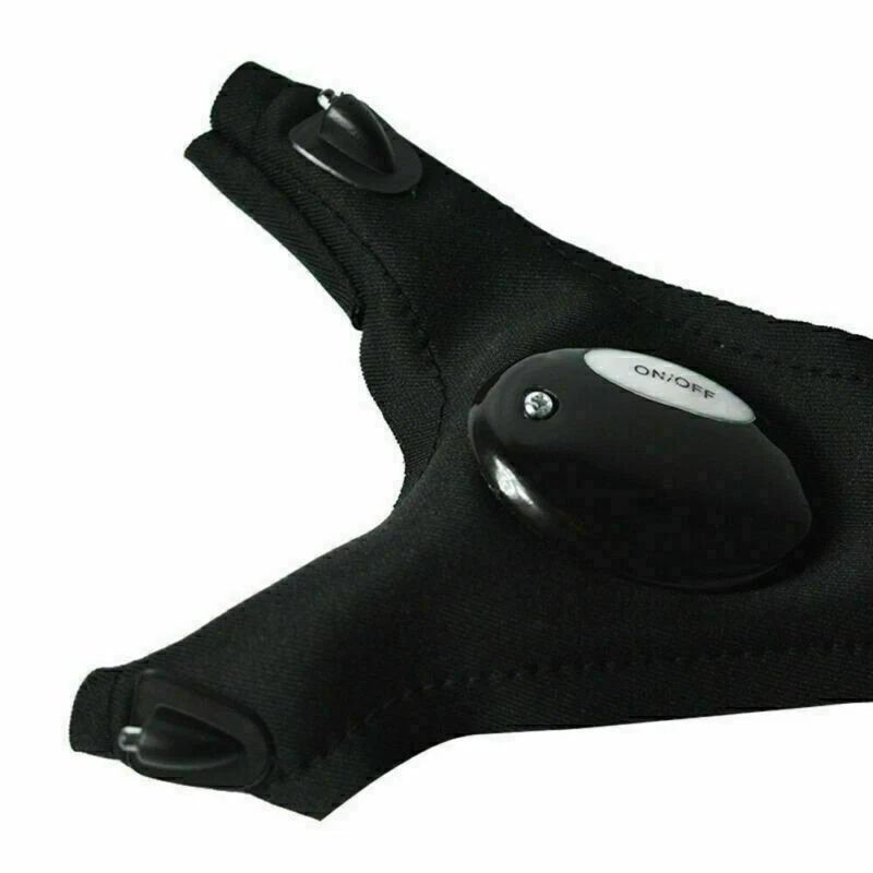 Guantes de Dedo con Luz LED Linterna Herramientas Equipo Exterior Antorcha de Rescate