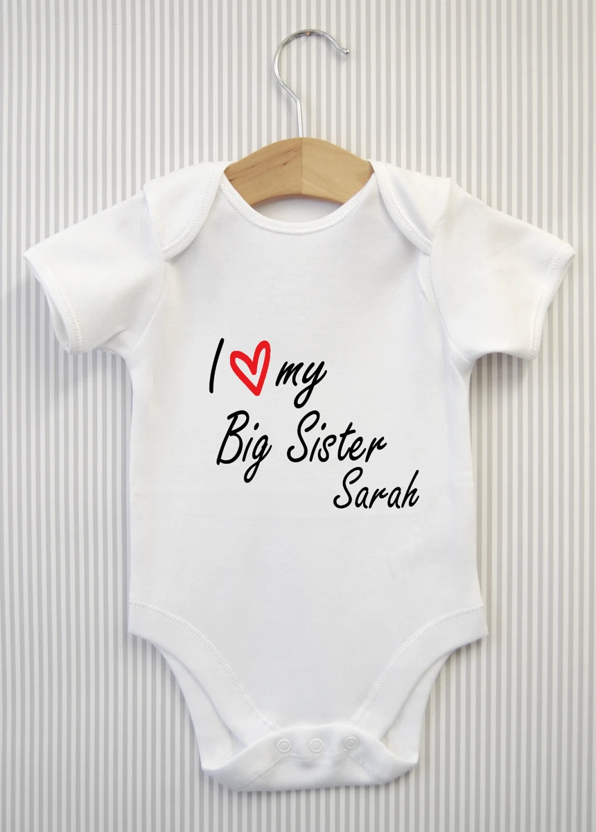I love my big sister hotsell baby sleepsuit