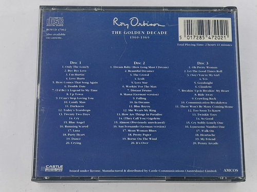 Roy Orbison - The Golden Decade 1960-1969 - The Ultimate Hits Collection - 3 CD - Picture 7 of 7