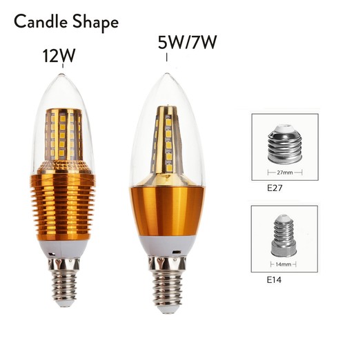1X 10X 220V E27 E14 Led Candle Light Bulbs 12w Chandelier Bulbs 220v Smd E14 - Picture 16 of 16