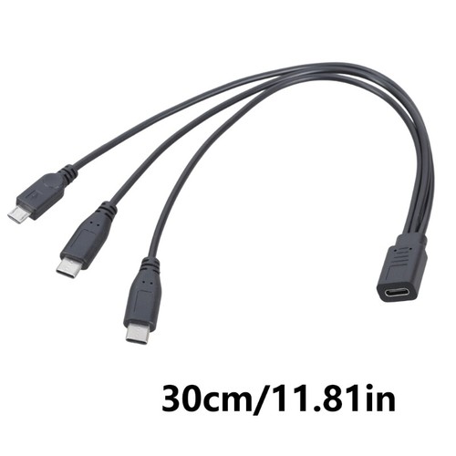 USB C Female to 2 Type-C & 5Pin USB Male Charging Cable Splitter Cable Portable - Picture 8 of 8