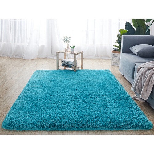 Floor fashion Rug Fluffy Area Carpet Shaggy Extra Soft Thicken Pads Living Room - Picture 14 of 30