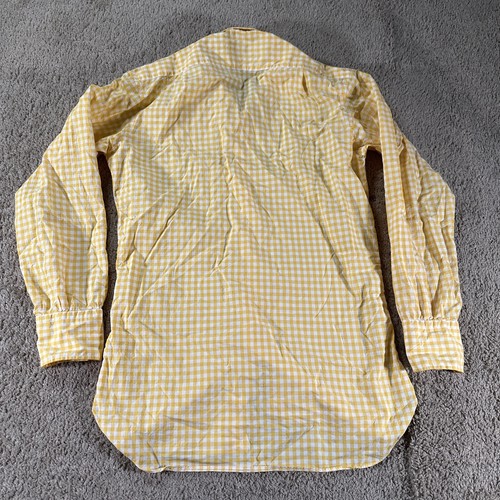 Vtg Turnbull & Asser Shirt Men 25/46 Yellow Plaid Gingham Check L/S Button Up - Picture 13 of 13