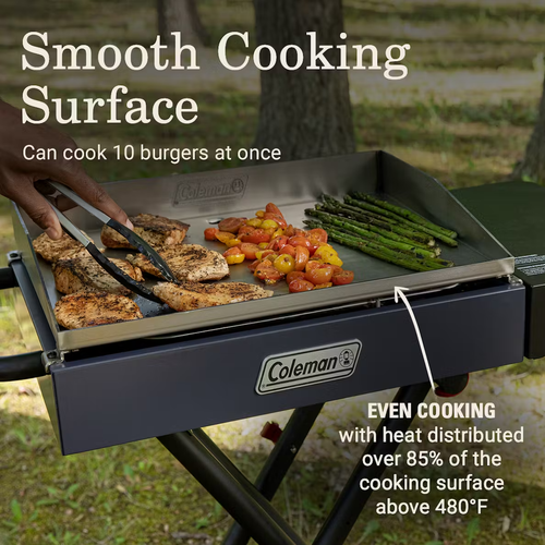 Coleman RoadTrip™ Portable Griddle with Instastart Ignition, Wheels, for Camping - Picture 3 of 7