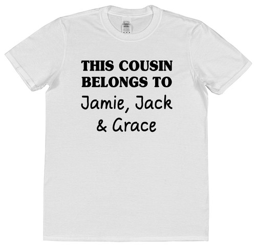 Camiseta personalizada de este primo pertenece a cualquier nombre adultos niños todos los colores - Imagen 18 de 31