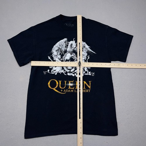 Queen + Adam Lambert T-Shirt Medium 2019 Band Tee Konzert Tour Grafik schwarz - Bild 3 von 9