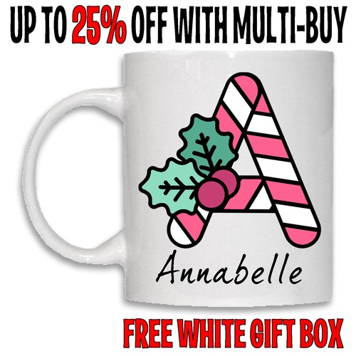 Personalised Mug Photo Name Initial Custom Cup Text Christmas Eid Gift Birthday - Picture 39 of 40