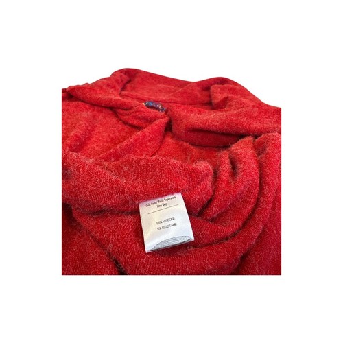 Keshet Oversize womens cardigan. S/M Red Light knit, pockets, one button. - Picture 9 of 9