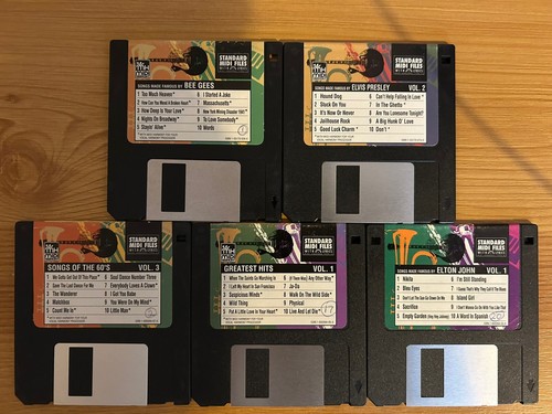 Midi Files Songs - Midi Songs Floppy Disks (5 Disks)