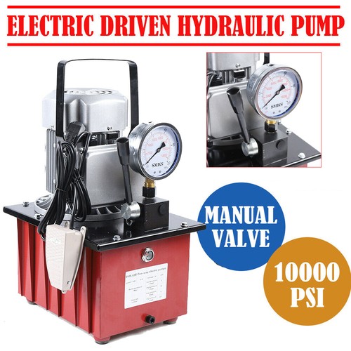 Electric Hydraulic Pump 750W Single Acting Manual Valve 10000 PSI 7L 1400 r/Min - Picture 3 of 21