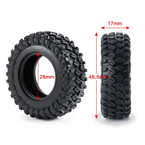 Neumáticos de rueda de 1,0" de goma suave con terreno de barro extremo para rastreador de radiocontrol 1/24 axial SCX24 - Imagen 6 de 52