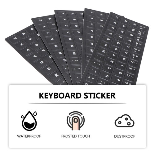 5 Sheets Keyboard Labels Spanische Tastaturaufkleber Für Tastaturbuchstaben - Bild 10 von 12