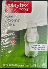 Playtex Baby Drop-Ins Liners 4oz For Nurser Bottles 100 Ct SEALED BOX