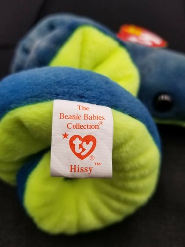 Ty Beanie Baby Hissy Snake Plush Original Tag PVC Pellets (L734) 1997 - Picture 6 of 8