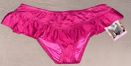 Neu mit Etikett Betsey Johnson geraffter Minirock Badeanzug Bikiniunterteil XS beere (B5) - Bild 1 von 2