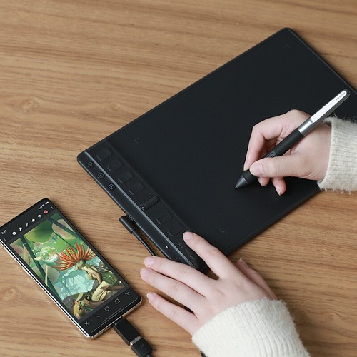 Überholtes Huion Inspiroy 2 Zeichnung Grafiktablett 6 Tastendruck + Scroller H951P - Bild 10 von 19