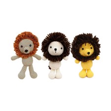 Orange-Brown Lion Crochet Doll Handmade Amigurumi Plush Toy VAC