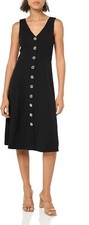 NEW Tommy Hilfiger Women's Scuba Fit and Flare Midi Dress Navy Blue Size 12 $119
