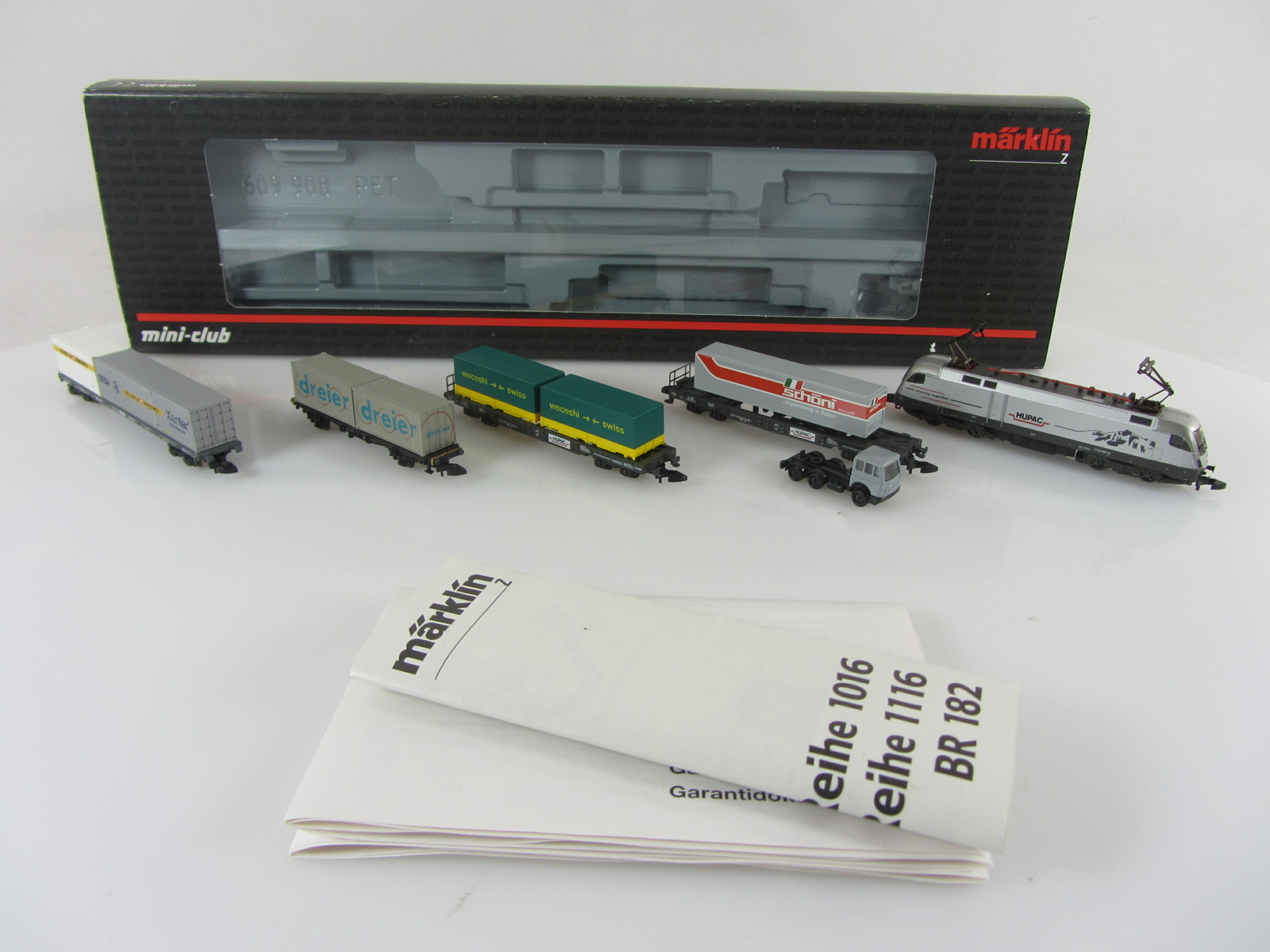 Märklin 81431 treno merci transito alpino, Elektrolok con 4 carri molto bene e con imballo originale Märklin 81431 treno merci transito alpino, Elektrolok con 4 carri molto bene e con imballo originale