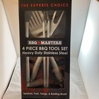 New ListingBbq Tool Set 4 Piece Stainless Steel Barbecue Utensils Grill Care