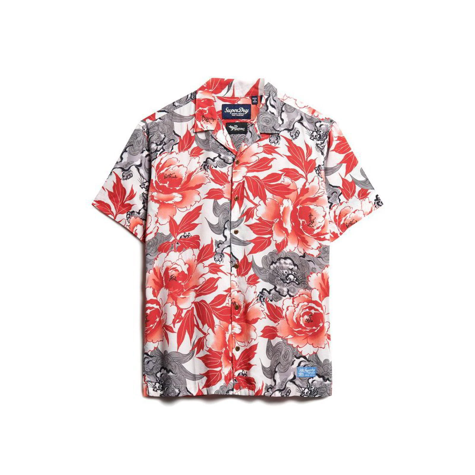 Superdry Hawaiian Resort SS Shirt Karashishi Red XL ONLY