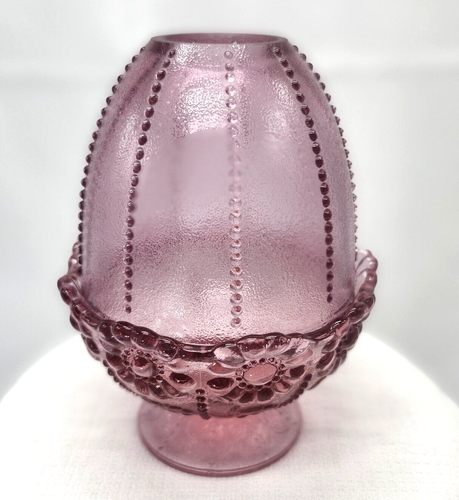 Fenton 5-1/2" Tall Beaded Daisy Pink Fairy Light - Picture 4 of 20