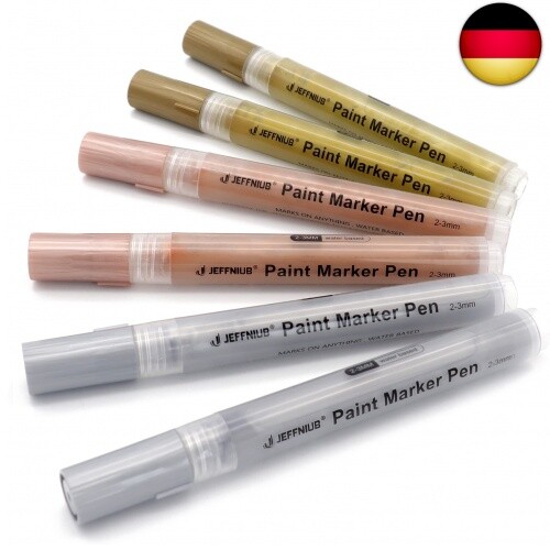 JEFFNIUB Acrylstifte Gold Silber und Rosegold, 3mm Metallic Stifte Gold - Bild 1 von 7