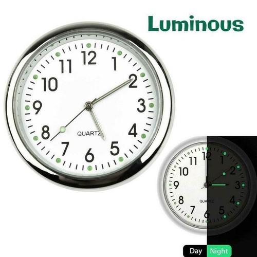 Pocket Small Mini Luminous Quartz Analog Watch Stick-On Boat For Car Clocks X5I3 - Picture 3 of 15