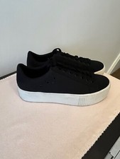 Brand New Steve Madden HOLMES Black Canvas Platform Women's Sneaker - Size 8.5