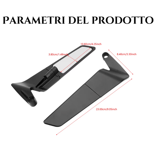 Specchietti Retrovisori Manubrio Moto per GILERA DNA 50 in Alluminio - Foto 2 di 6