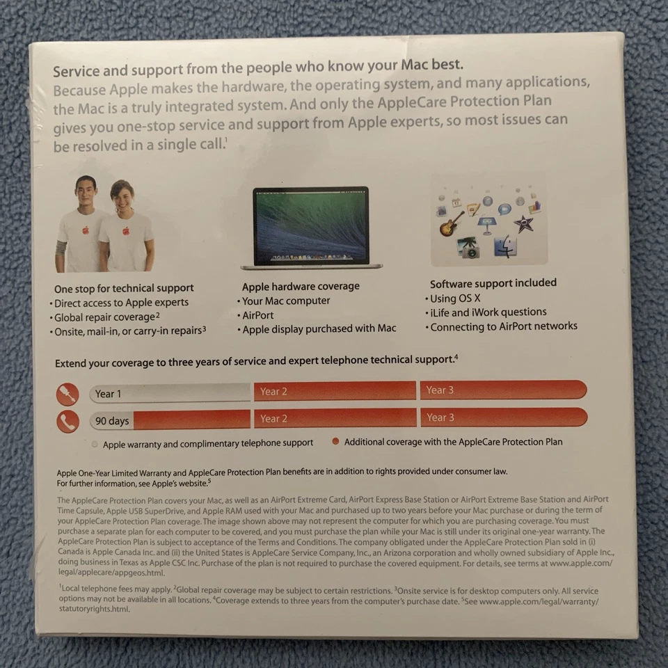 AppleCare ProtectionPlan Auto Enroll Only 607-8192-D App For Mac. New Sealed Box - Image 3 of 4