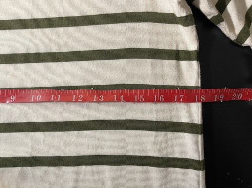 Kate Spade Women’s Large Havana Dress Ivory Olive Green Striped Career Classic - Picture 7 of 8