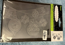 Darice Embossing Essentials Folder HANGING ORNAMENTS 1PC RETIRED 2014 HTF