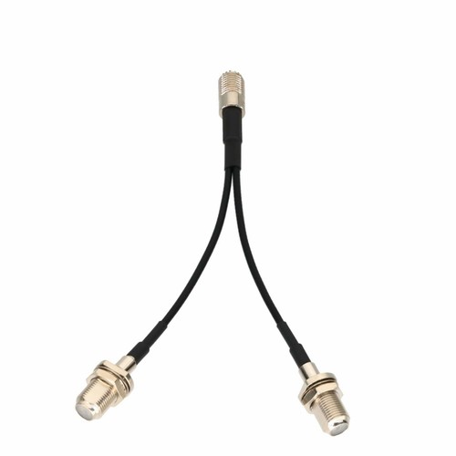 1x Mini-UHF to 2x F HDTV Male/Female Antenna Y Splitter/Combiner Adapter cable - Picture 5 of 9
