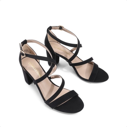 Women's Wide Size Chunky Block Heeled Sandals Ankle Strap Party Wedding Shoes - Picture 20 of 29