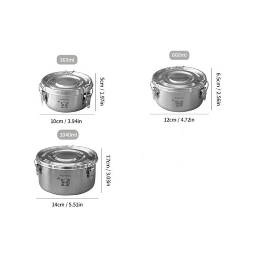 304 Stainless Steel Bento Lunch Box Leak-Proof Sealed Lunch Container Picnic - Picture 2 of 15