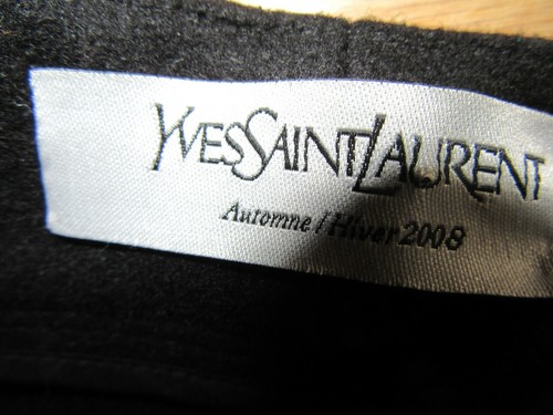 20Y/2008 YVES SAINT LAURENT BLACK RUNWAY SKIRT/HEAVYWOOL/ZIPPER/NO SIZE/4 OR 6? - Picture 3 of 10