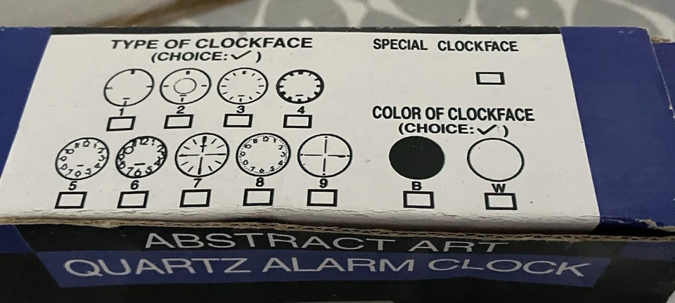 Black Abstract Art Quartz Clock   - New - Image 3 of 4